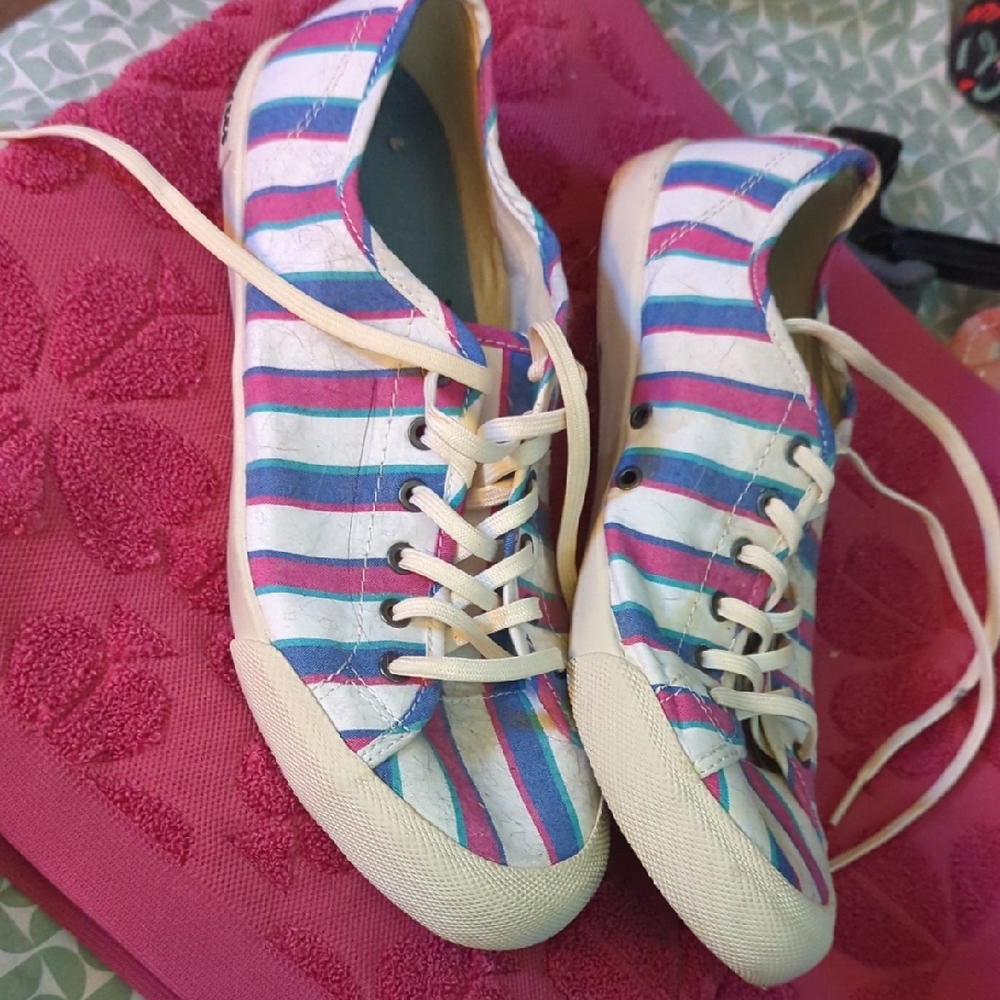 Seavees Vintage Retro Striped Monterey Women's Sneakers Shoes 10